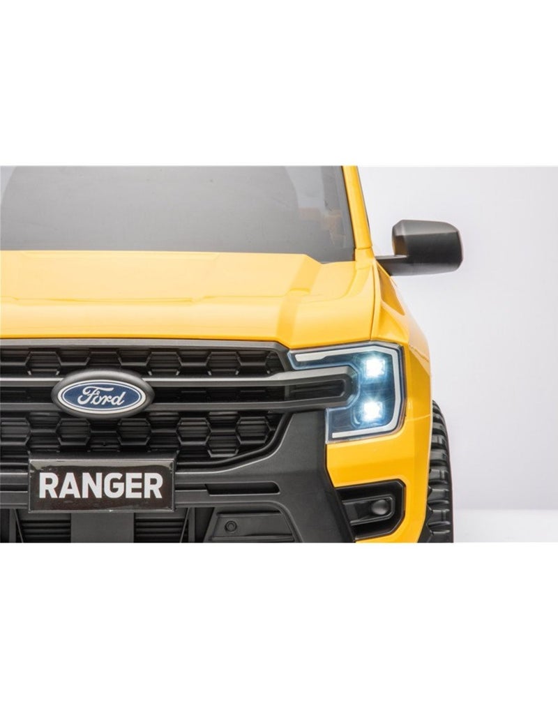 Ford Ranger Ride on Pickup 12V RC & Manual Drive – Yellow - Image 4